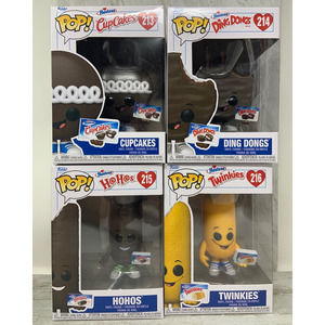 Hostess Funko Pop! Foodies Complete Set (4) Cupcake Twinkie Ding-Dong HoHo